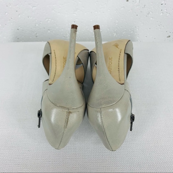 Boutique 9 size 7.5 Thomsina Gray Leather 4.5 inch Heels - Picture 15 of 16